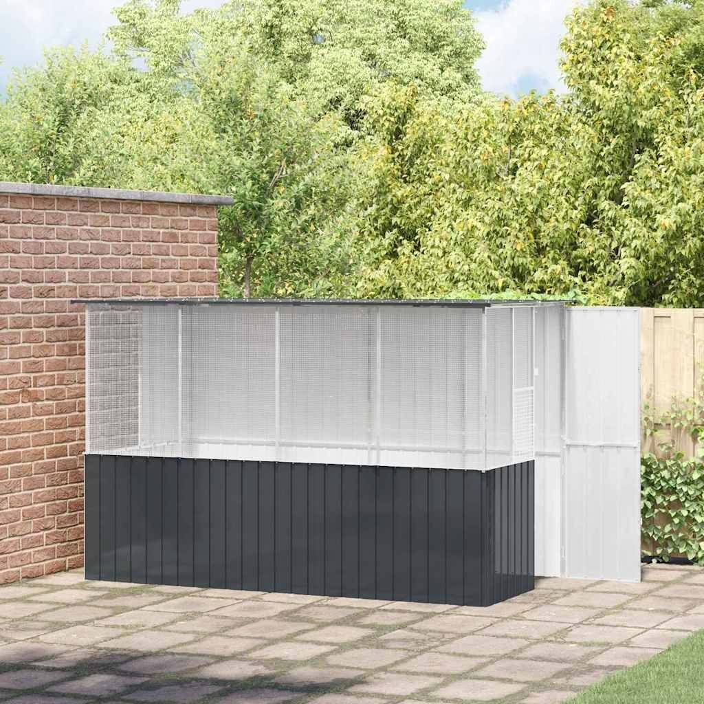 Klec pro ptáky Anthracite 215x78x200 cm, pozinkovaná ocel Lumarko!