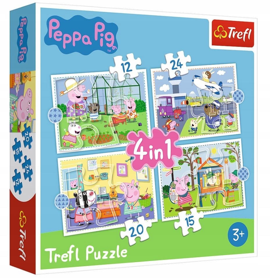 

Puzzle 4w1 Świnka Peppa Trefl 34359