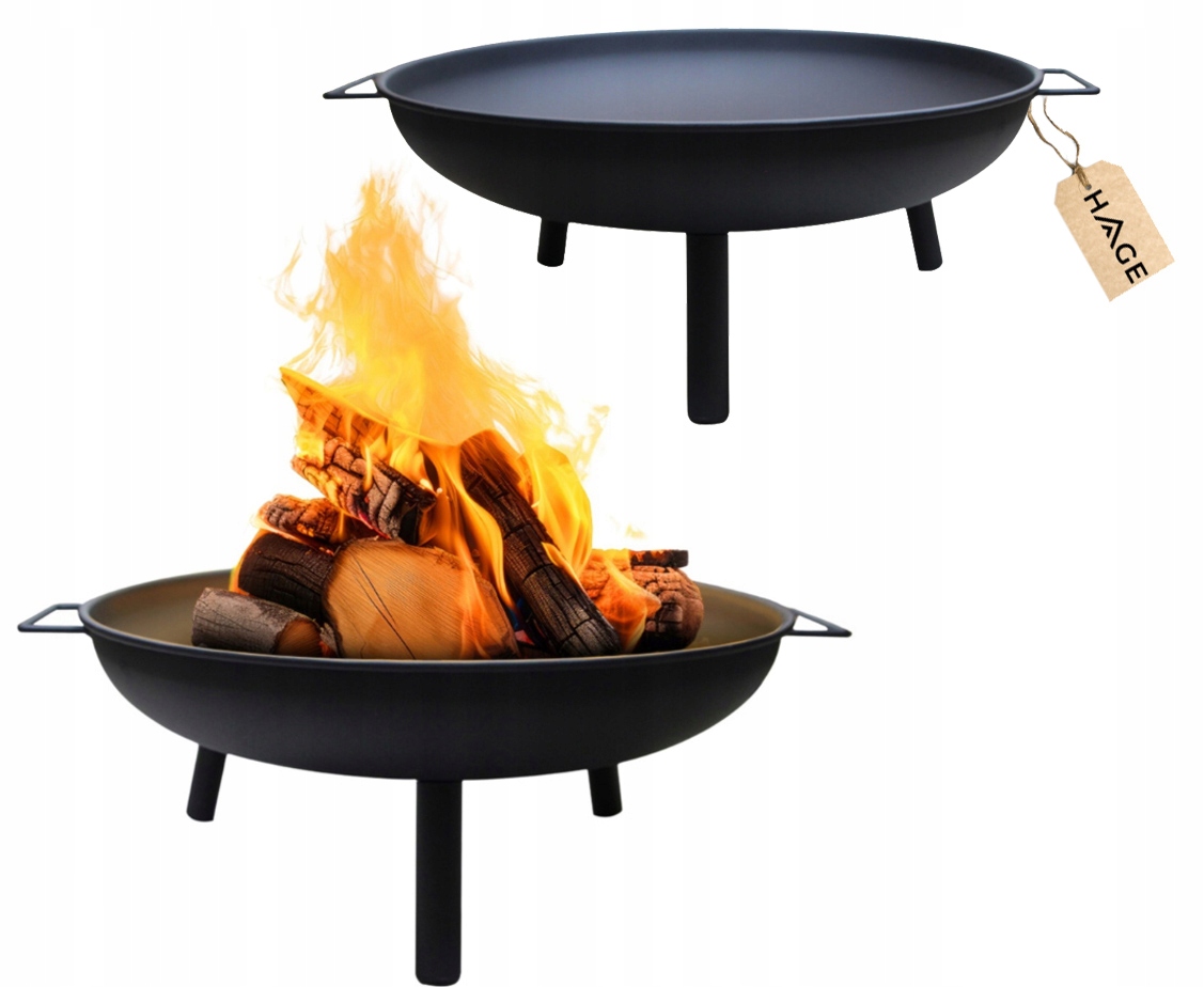Palenisko Ogrodowe Milano 60 CM Do Ogniska Grilla Kociołka Stalowe Czarne