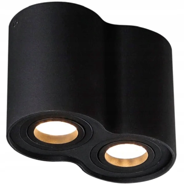Dvojitá nastavitelná černá stropní lampa GU10 Maxlight