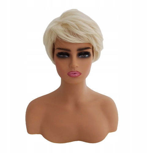 Platinová paruka světlá blond krátká bob čepička Bonus