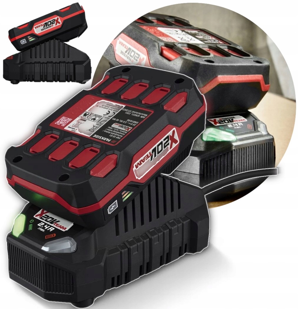 Zestaw Parkside Akumulator Pap 20 B1 Ładowarka Plg 20 C1 65W 2Ah 2.4A
