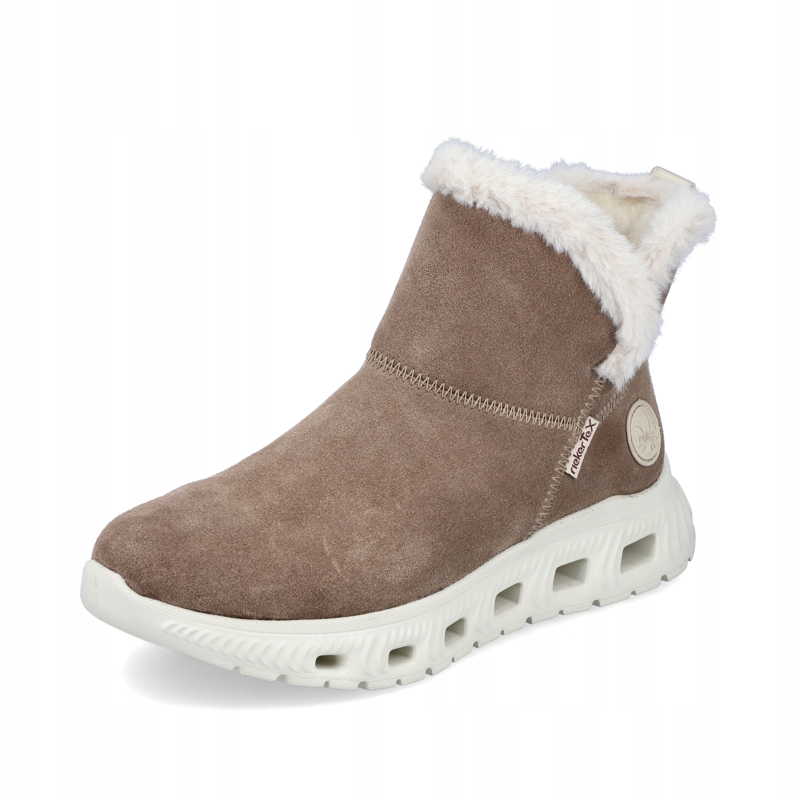 Rieker Antistresové Kotníkové Boty M6050-64 Měkká Stélka Voděodolné Béžové vel. . 40