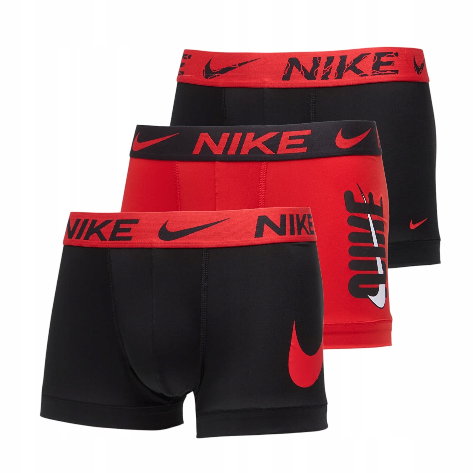 Nike Pánské Boxerky Slipy Trunk 3PK Černé/červené vel. M
