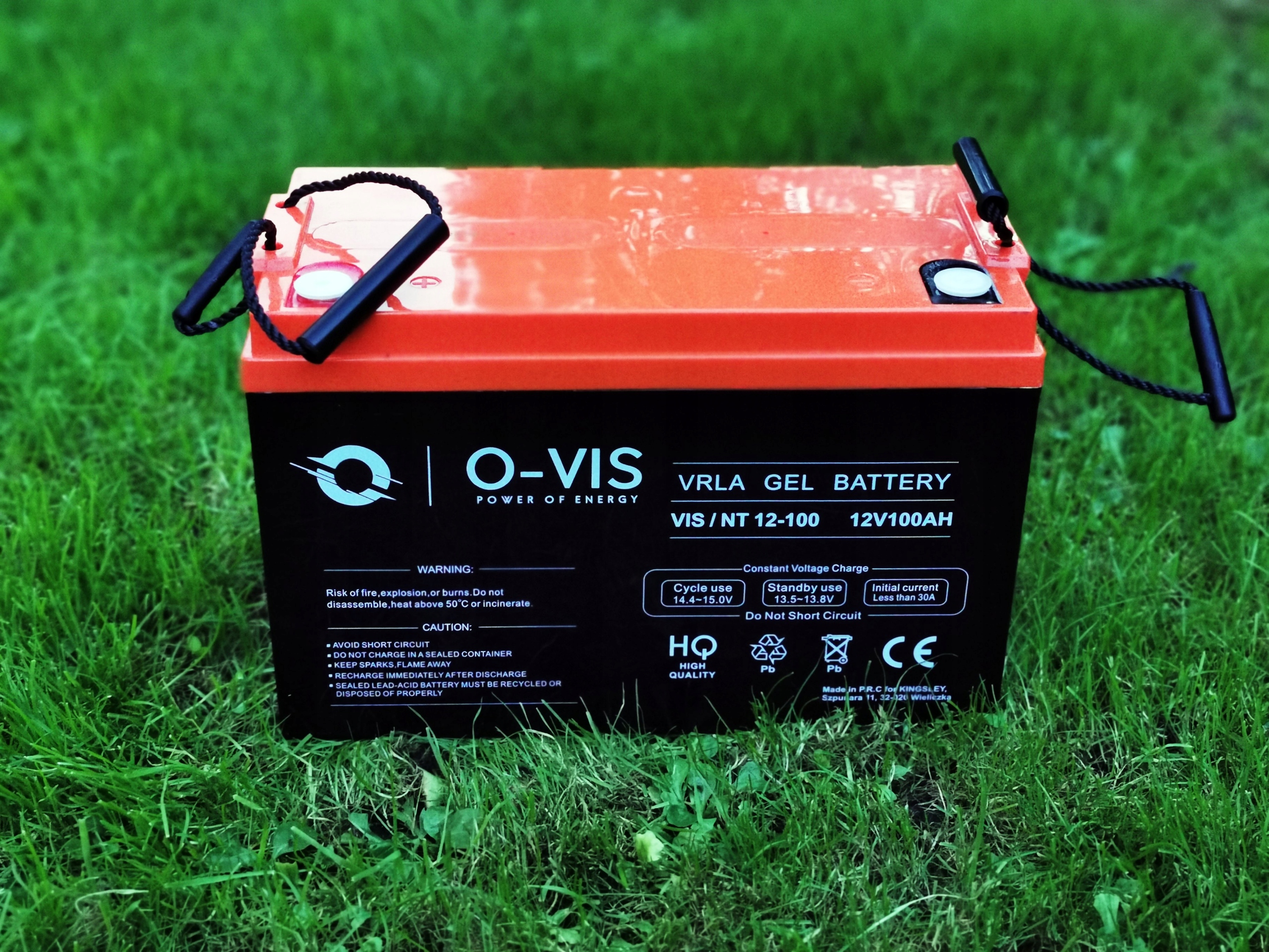Гелевий акумулятор O-Vis 12V 100AH, напруга 12V