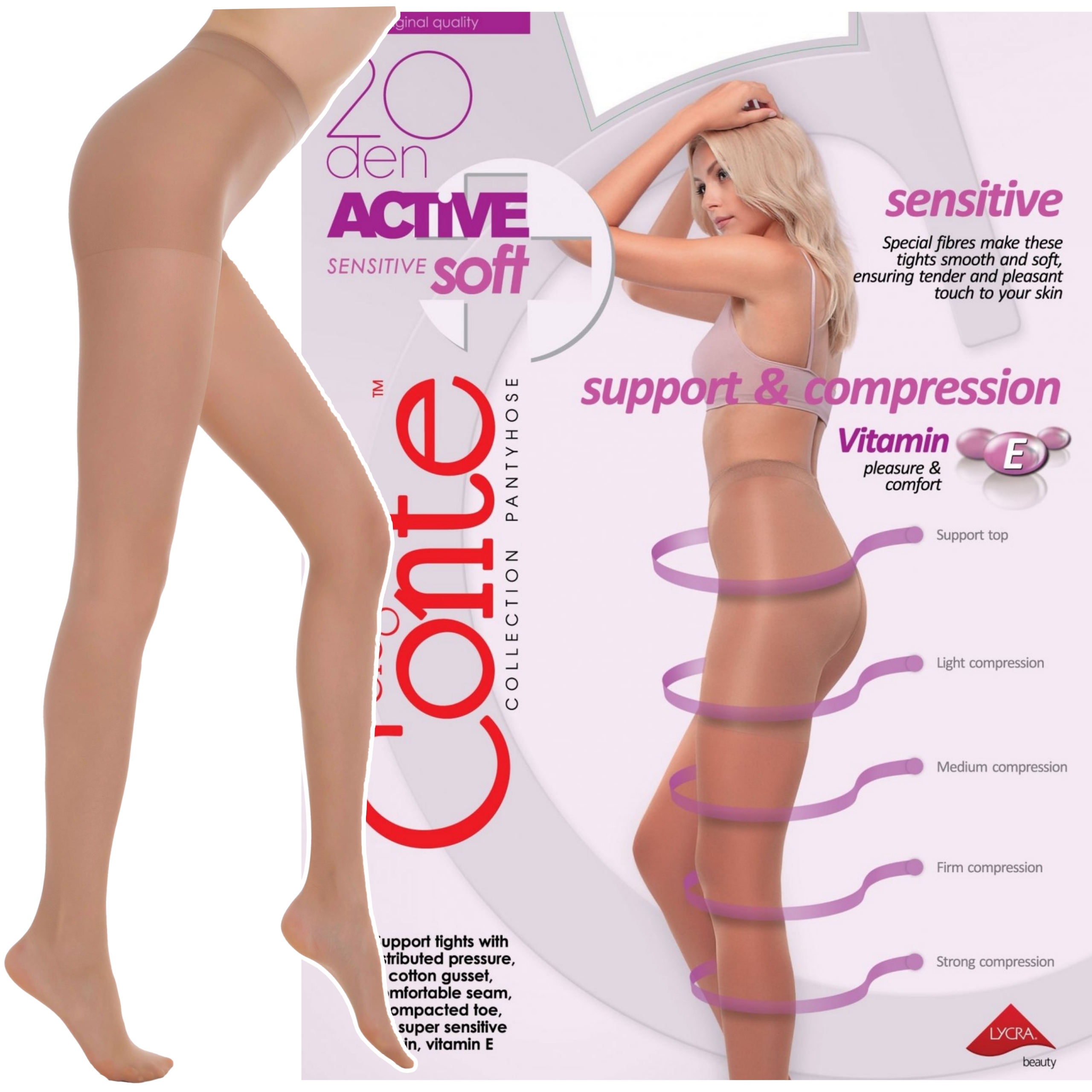 

Rajstopy Wyszcuplajace 20 Den Active Soft R3 Bez