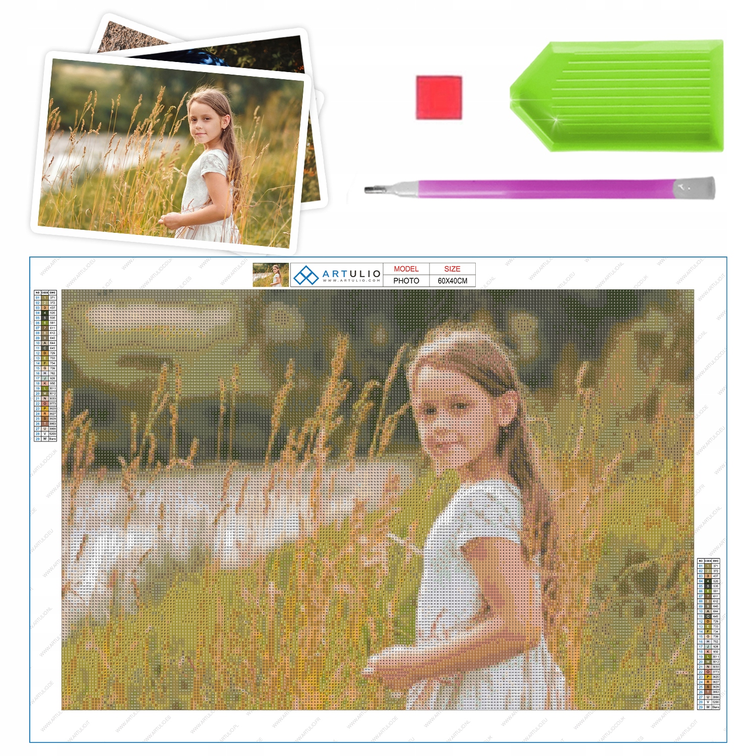 Diamantová výšivka z fotografie velká 60x40cm diamond painting z vlastní fotografie