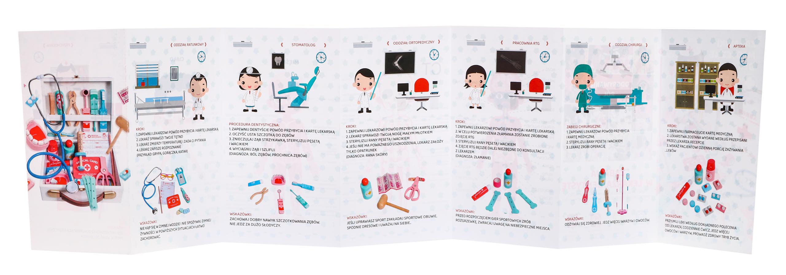 ZESTAW MAŁEGO LEKARZA walizka + przybory lekarza ZESTAW DREWNIANY Bohater brak