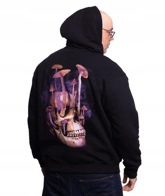 Mikina Brain Dead Familia S kapucí Psylocybe černá