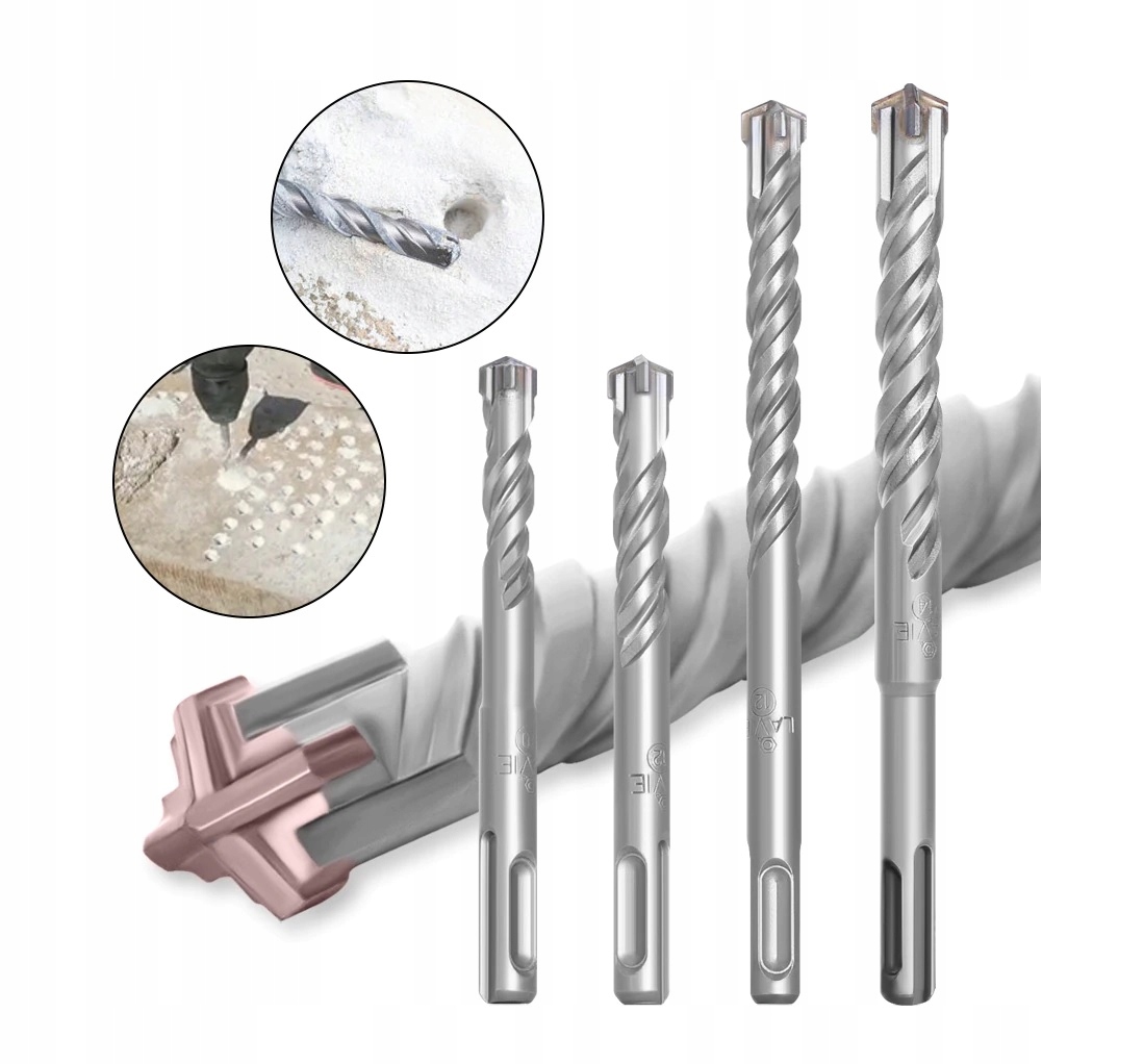 

Wiertło do betonu kamienia 6mm 110mm Sds Plus węgl