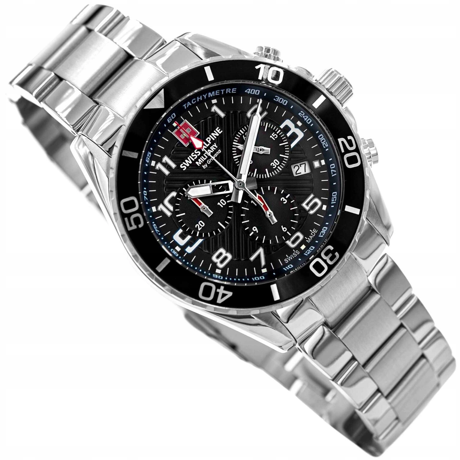 Pánské Hodinky Swiss Alpine Military 7029.9135 Na Náramku Chronograf