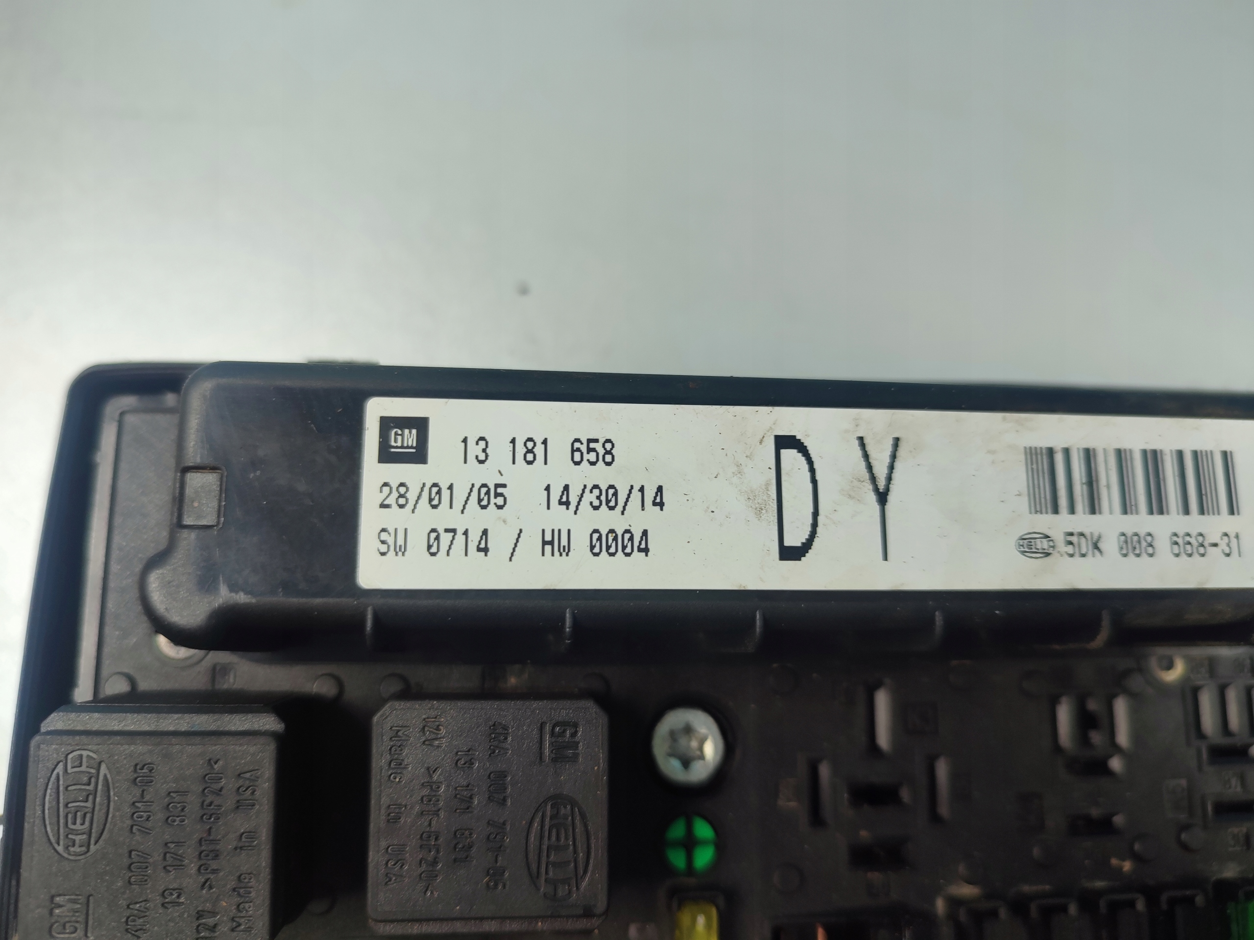 compartment module BSI OPEL ASTRA H 1.7 CDTI 13181658