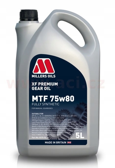 Millers Oils Xf Premium Mtf 75w80 5l 83755