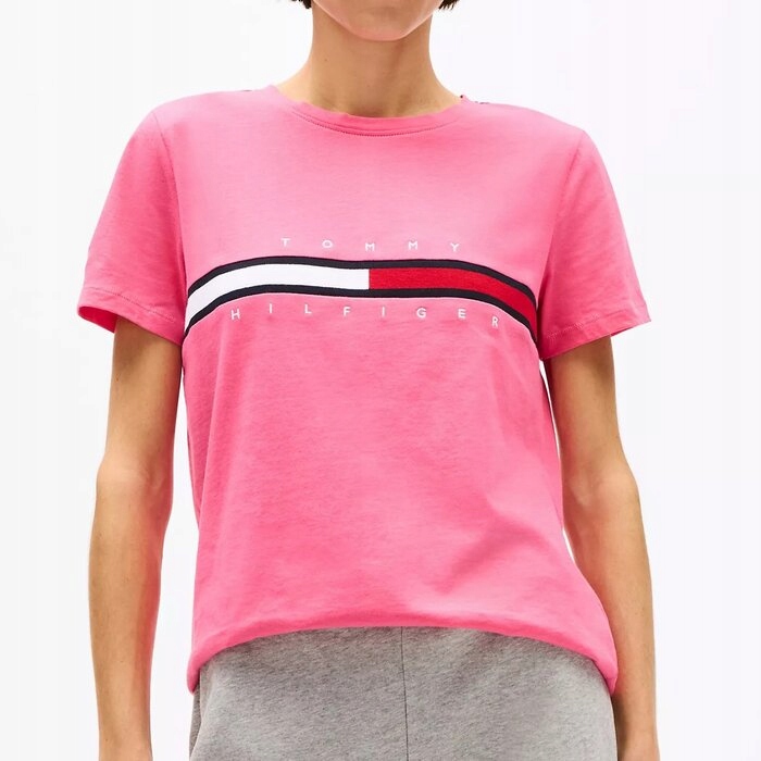Tričko Tommy Hilfiger bavlněné klasické růžové M (nové)