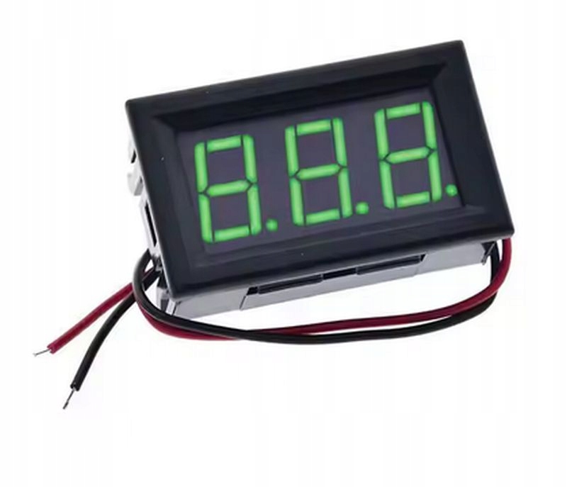 WOLTOMIERZ 0.56 5-120V DC W OBUDOWIE, DWA PRZEWODY ZIELONY