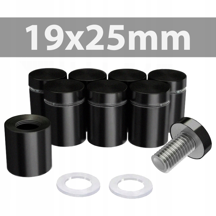 19X25 DYSTANS MONTAŻOWY DYSTANSE MONTAŻOWE CZARNY