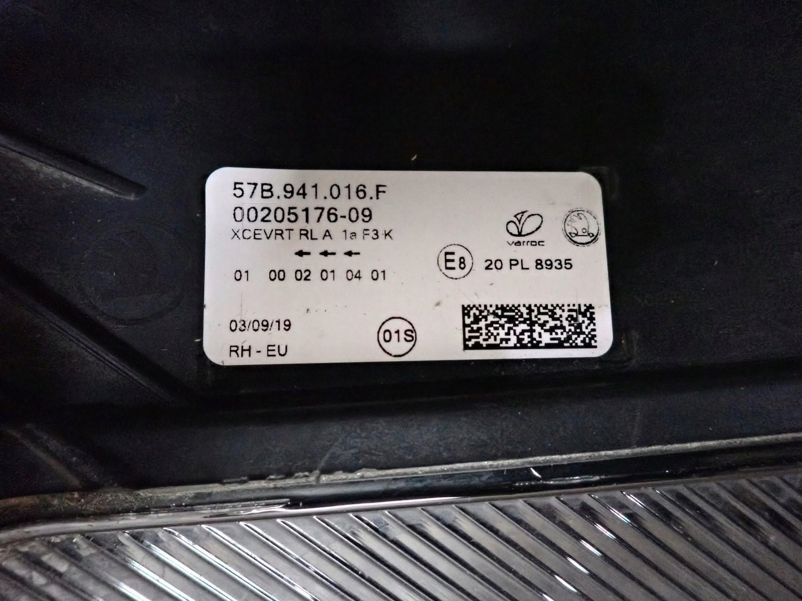 light right right FULL LED SKODA KAROQ 57A NU7 2017-2021R 57B941016F