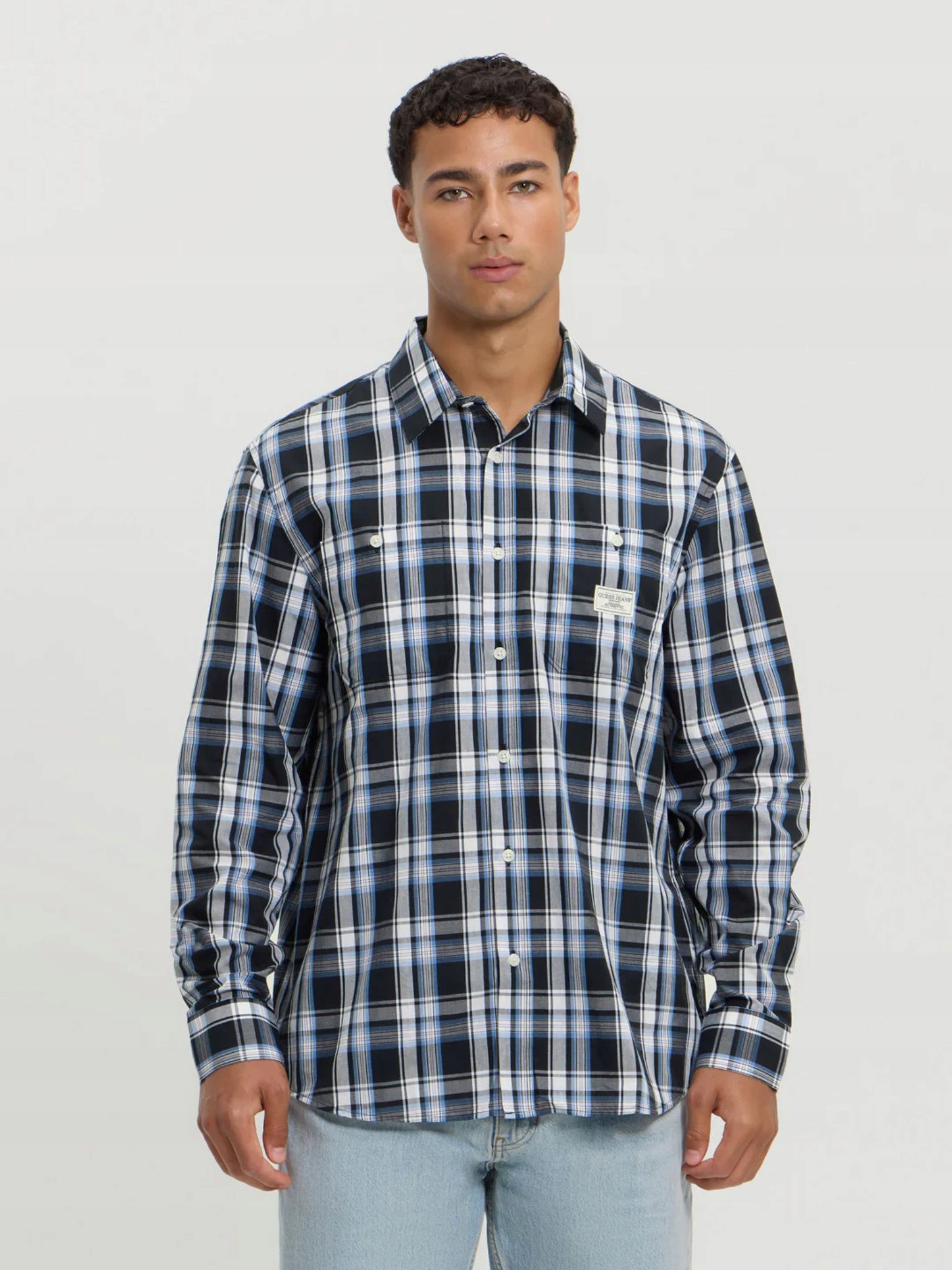 Pánská košile Guess Jeans M5RH69 WGZ11 barevná L