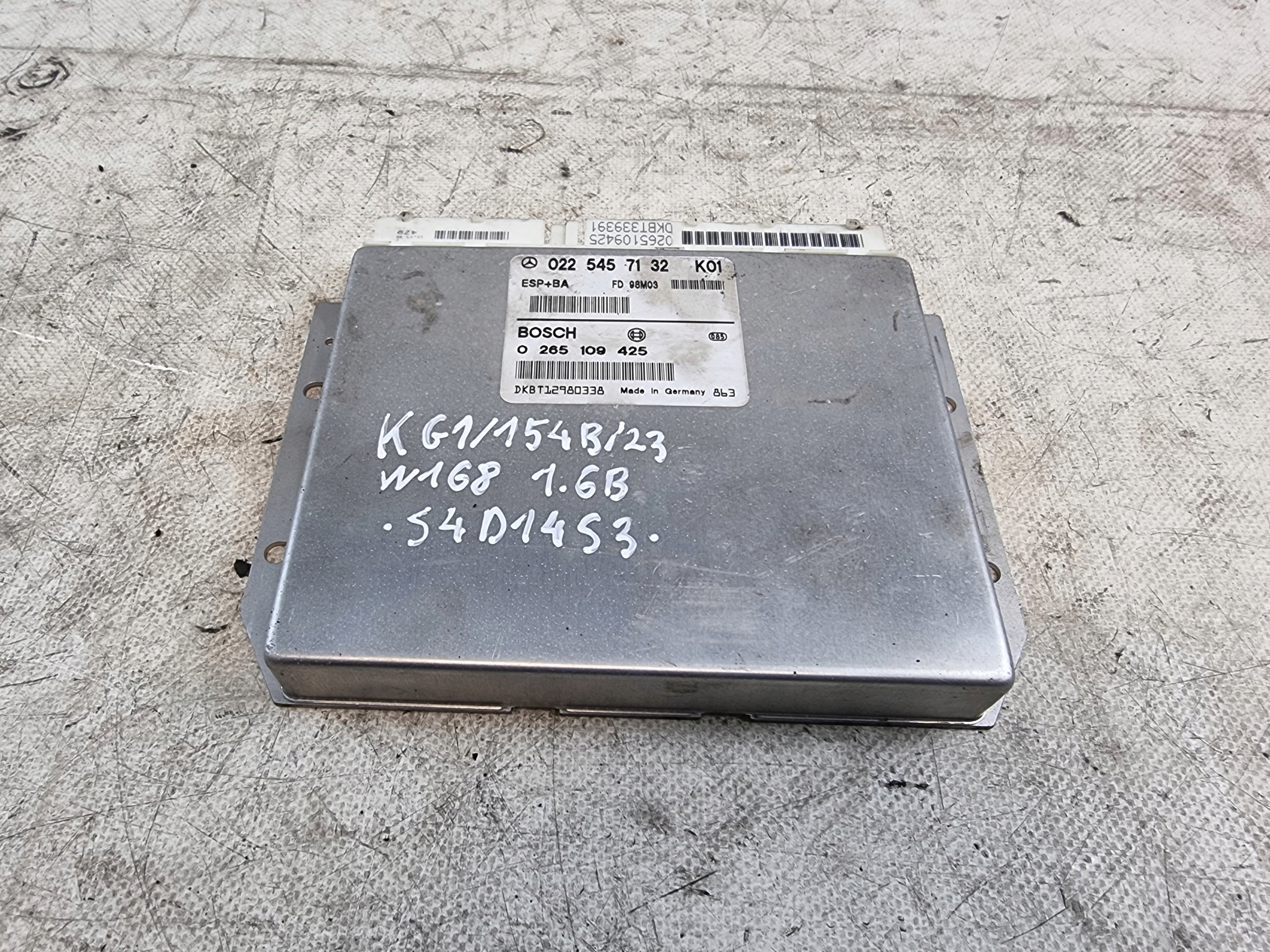 module control unit ESP OE 0225457132 MERCEDES A KLASA W168 1.6B