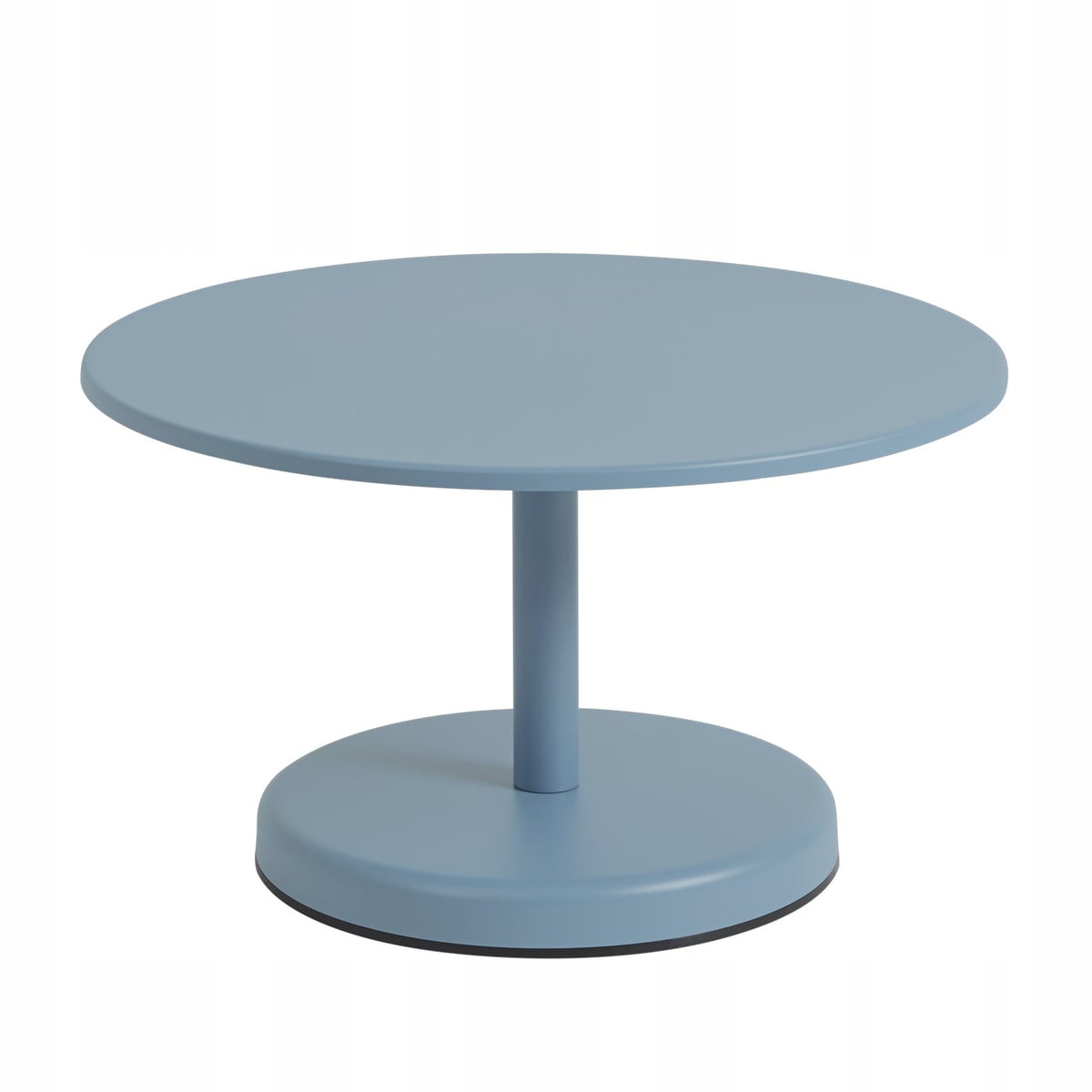 Muuto Linear Oceľový vonkajší konferenčný stolík 70 cm, modrý