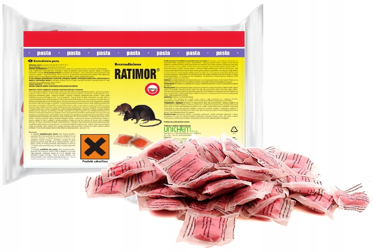 

Trutka Na Myszy Pasta Na Szczury Ratimor 1KG