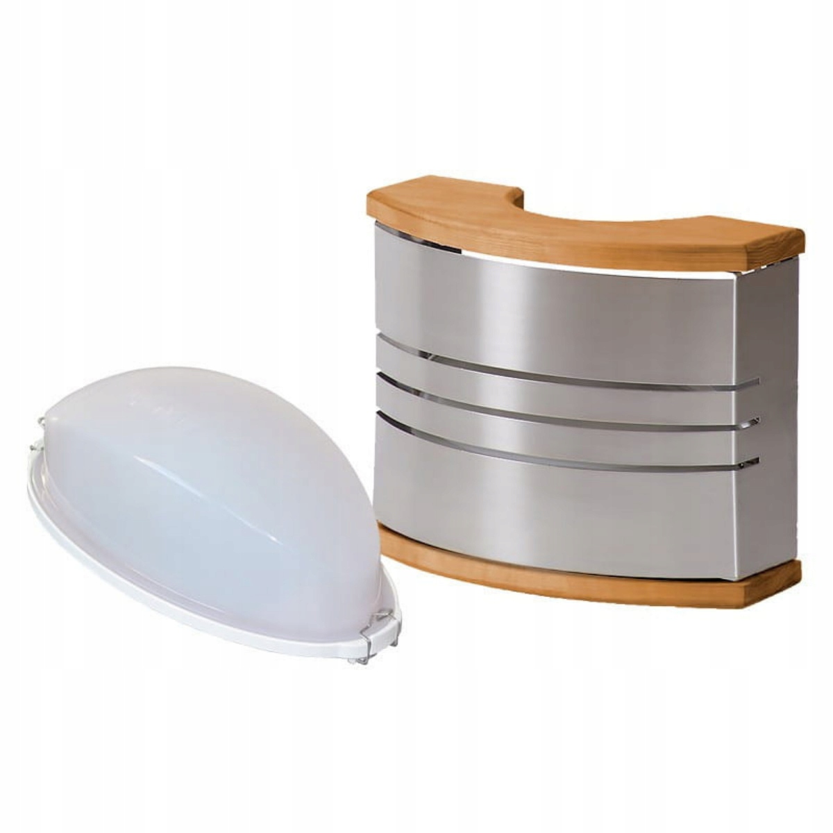 Sada Hermetickej Saunovej Lampy Harvia A Oceľového Krytu Legend Steel