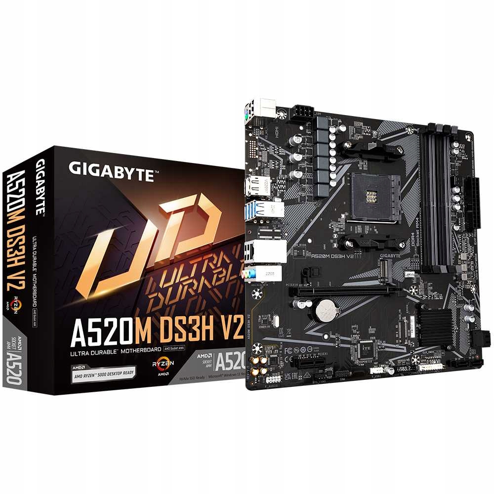 Gigabyte Mb Sc AM4 A520M DS3H V2, Amd A520, 4xDDR4, 1xHDMI, 1xDP, …