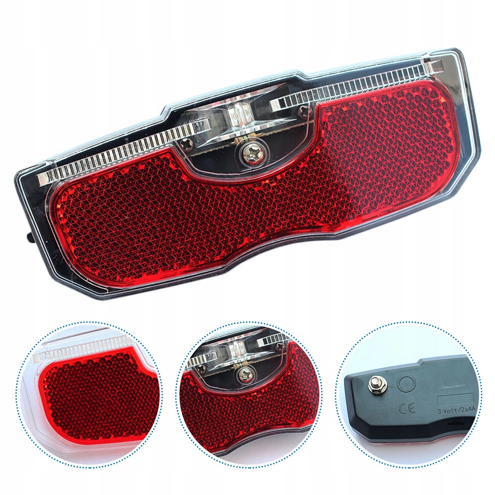 ŚWIATŁO OSTRZEGAWCZE TYLNE ROWERU ŚWIATŁO ODBLASKOWE SZPRYCHY BEZ BATERII