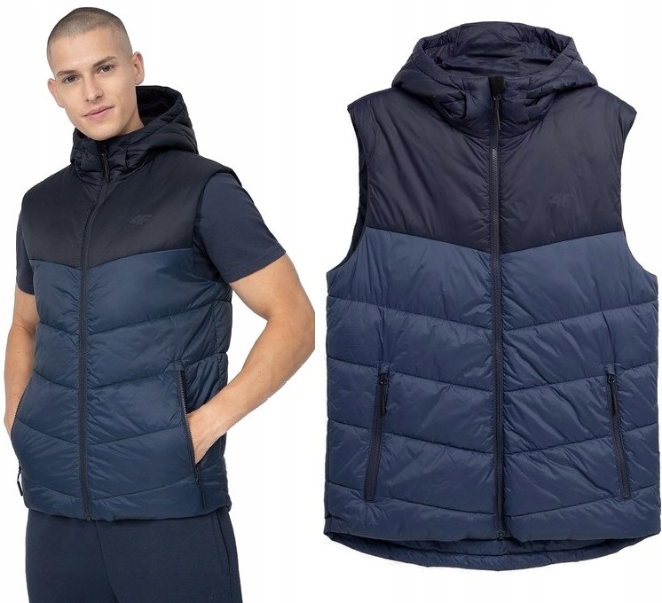 Bunda Bez Rukávů péřová vesta 4F TDJAM083 > S