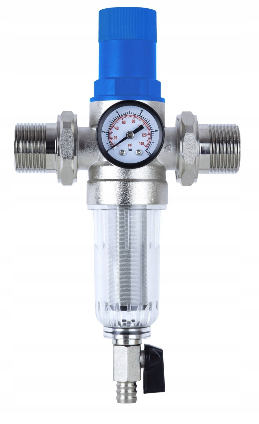 Předfiltr vody regulátor reduktoru tlaku Klarwod 1" síťka inox