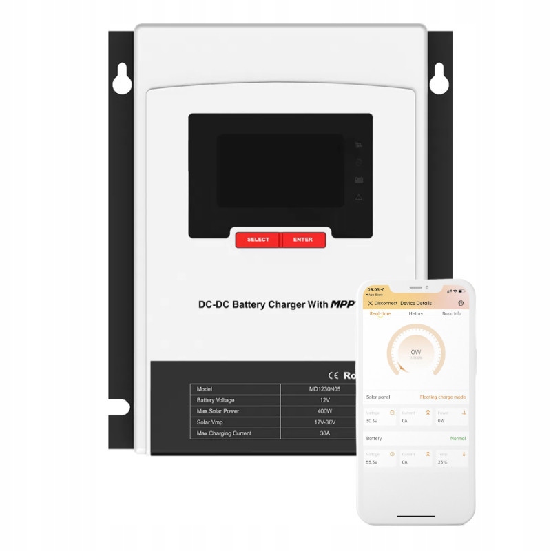 Regulator ładowania ładowarka DC-DC Srne Mppt 30A