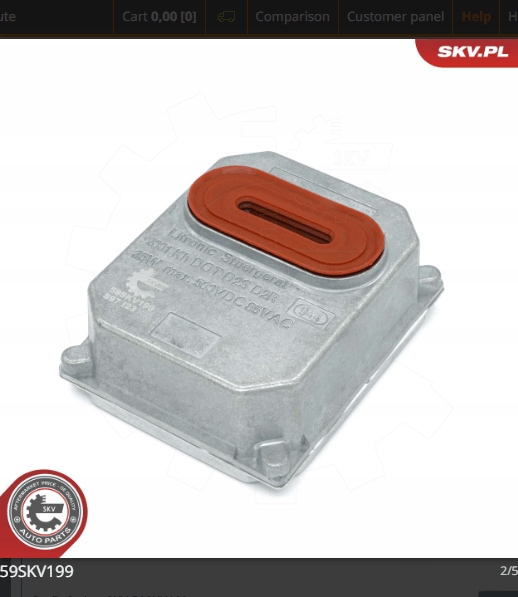 MODUŁ / PRZETWORNICA XENON MERCEDES S-KLASA Numer katalogowy części 59SKV199