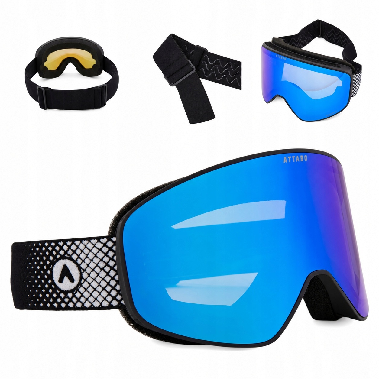 Gogle narciarskie Attabo Kinik filtr UV-400 kat. 2 Anti-fog System Otg 160g