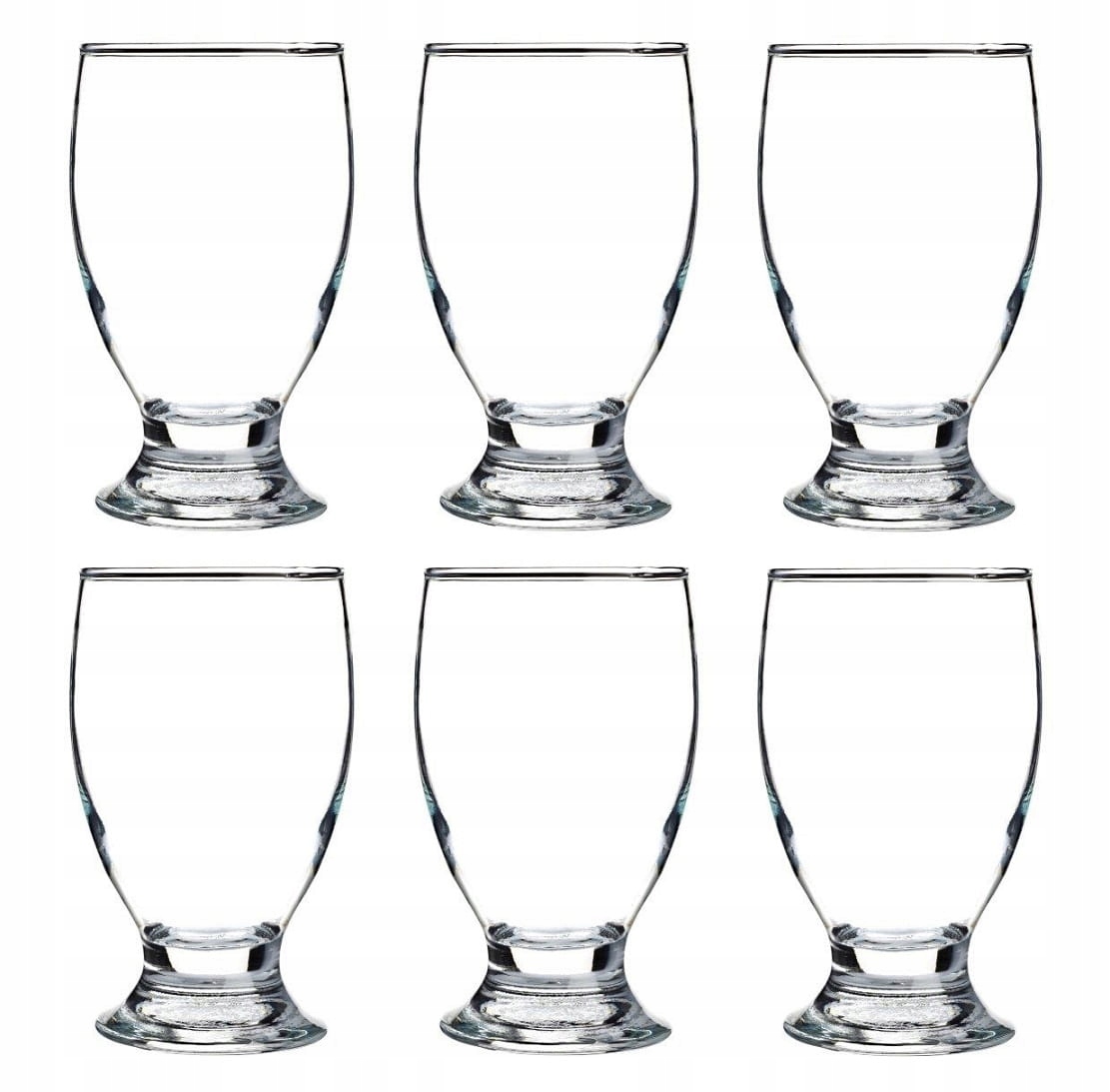 6x Szklanka na nóżce do soku koktajli CAPRI 300 ml