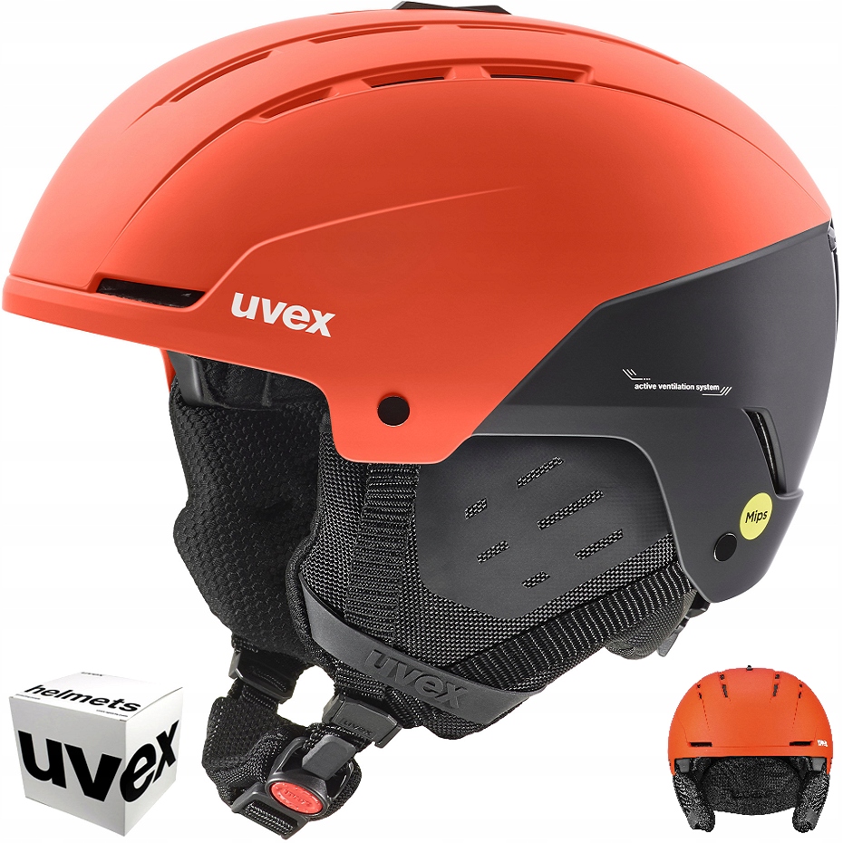 Lyžařská a snowboardová přilba Uvex Stance Mips 51-55 cm fierce red-black