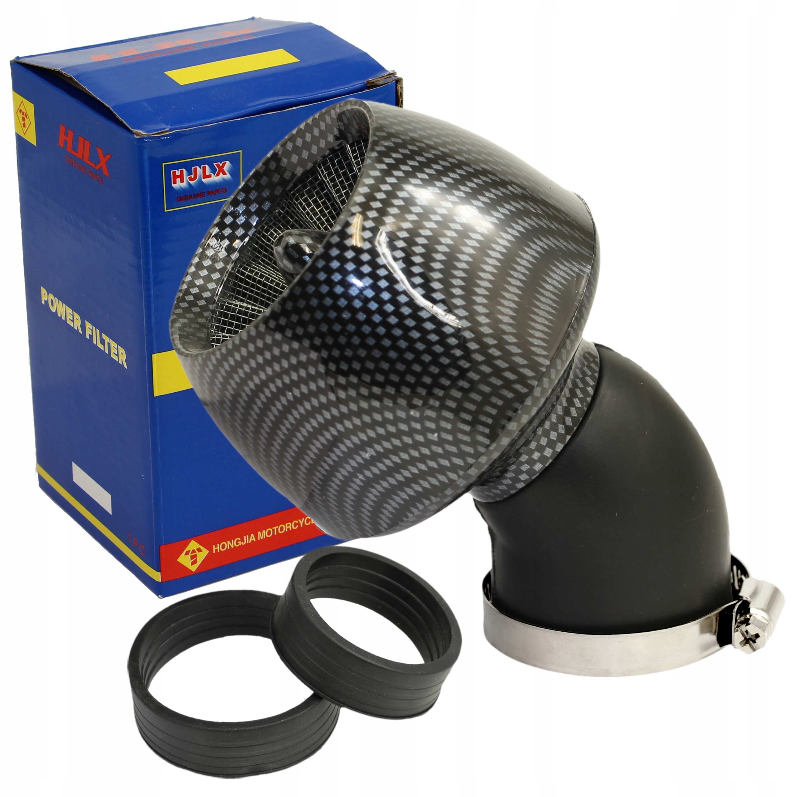 Filtr Powietrza Stożkowy Kątowy 45 stopni 48mm 42mm 35mm Carbon Bashan