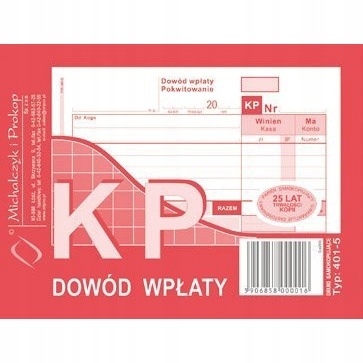 

401-5 Kp Dowód Wpłaty A6 80kar Michalczyk I Prokop