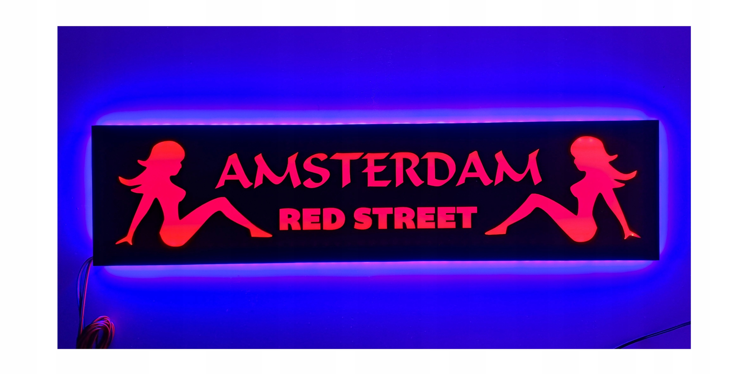 Led tabuľa Amsterdam Red Street nad posteľ s podsvietením kabíny Tir Lkw