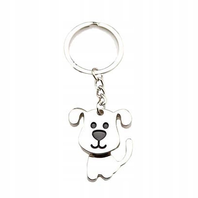BRELOK METALOWY ZAWIESZKA DO KLUCZY TOREBKI PIES RUCHOMY PRZYWIESZKA PIESEK
