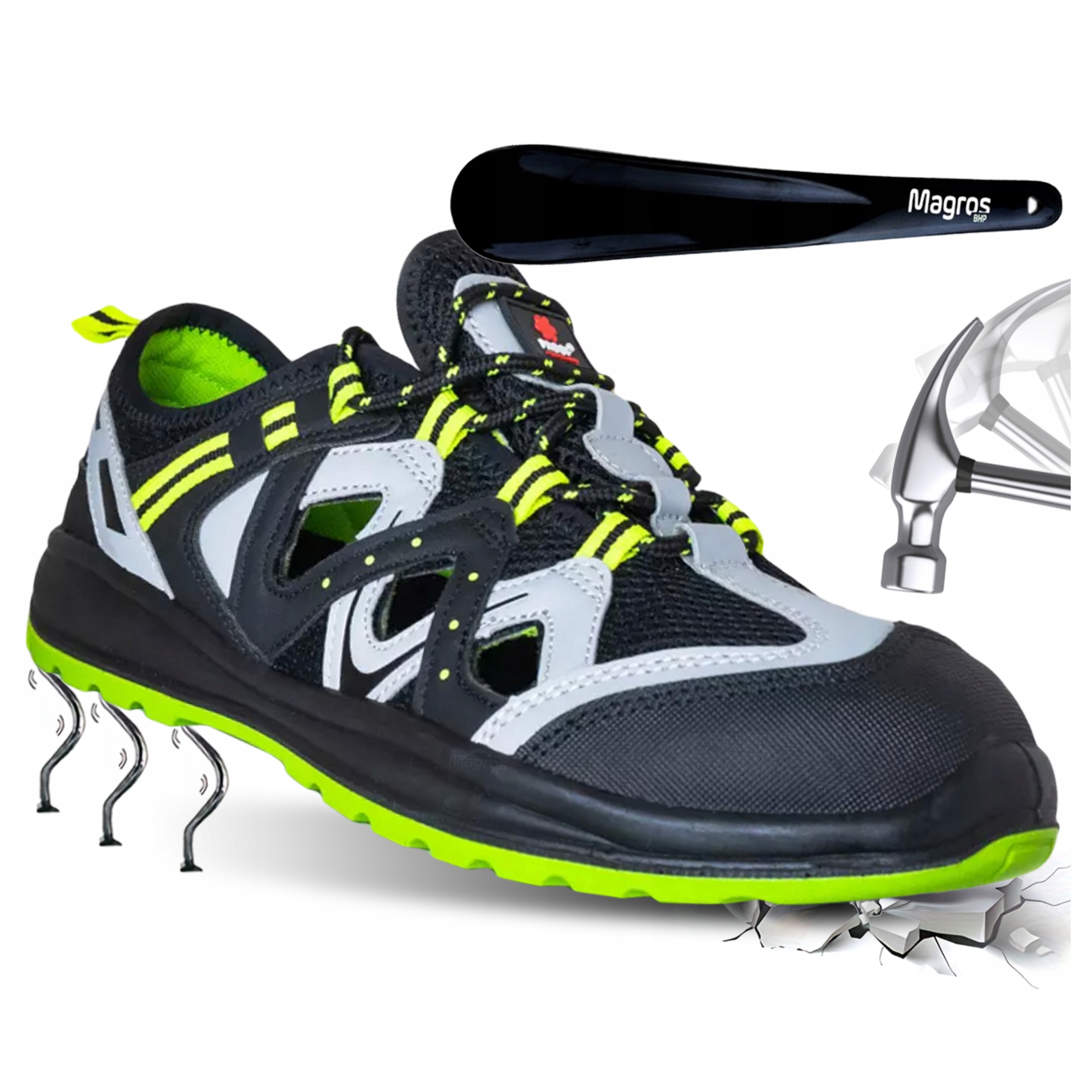 Sandały Ochronne Damskie Lekkie Robocze Bhp Sporty Esd S1P Proof 36