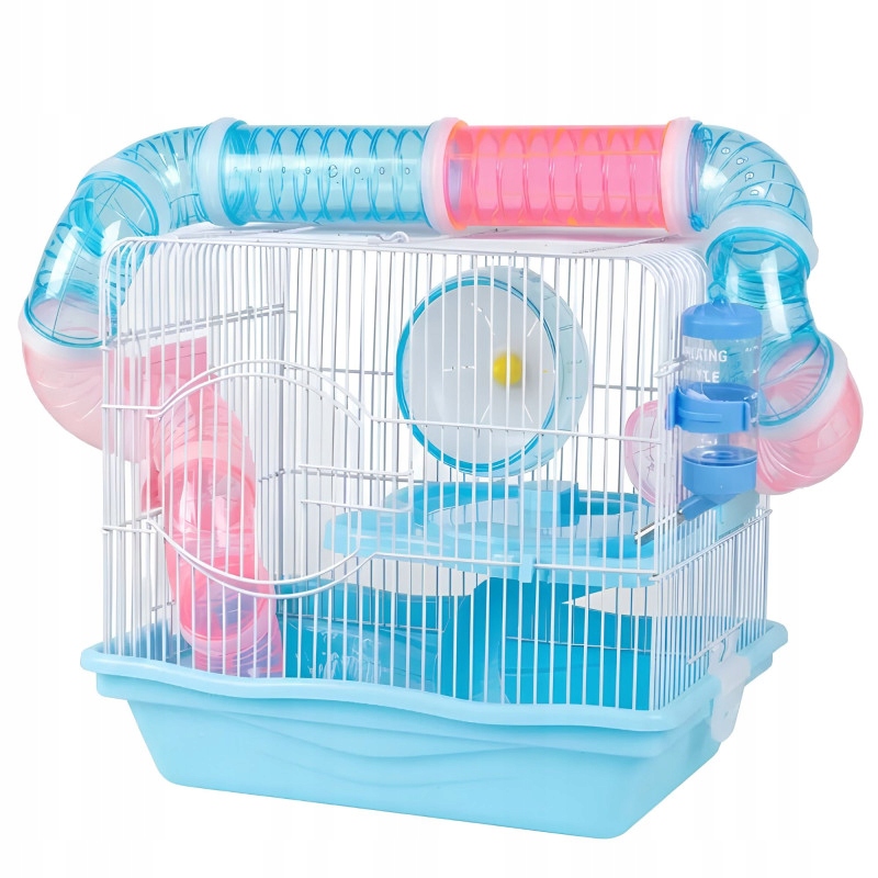 Klec Pro Křečka Myší Hlodavce 37 CM Nuxie XR14 Naviják Tunelová Spojka