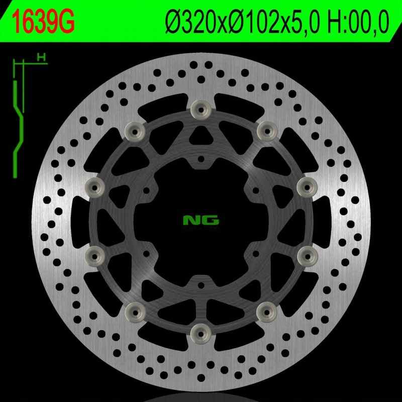 Brzdový Kotúč Predný Suzuki Gsxr Abs 1000 17-19 (320X102X5,0MM) (6X8,5MM)