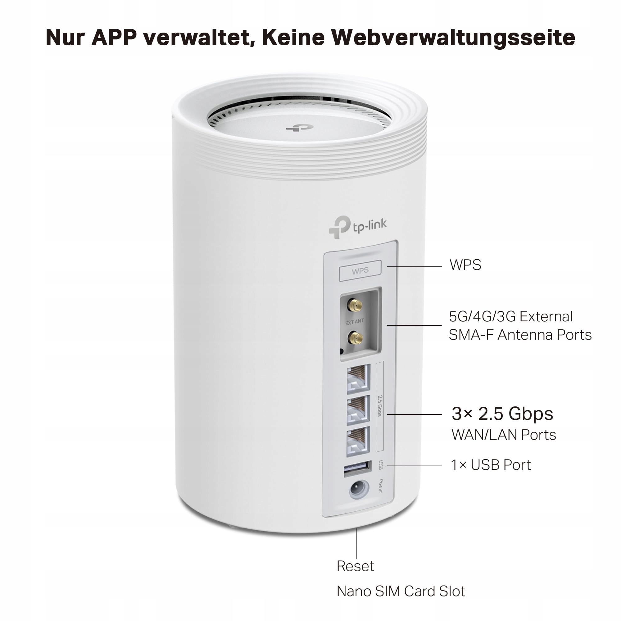 TP-LINK Deco BE65 5G Router LTE Tri-Band WiFi 7 3x 25 Gbit/s Porty SIM — miniatura 2