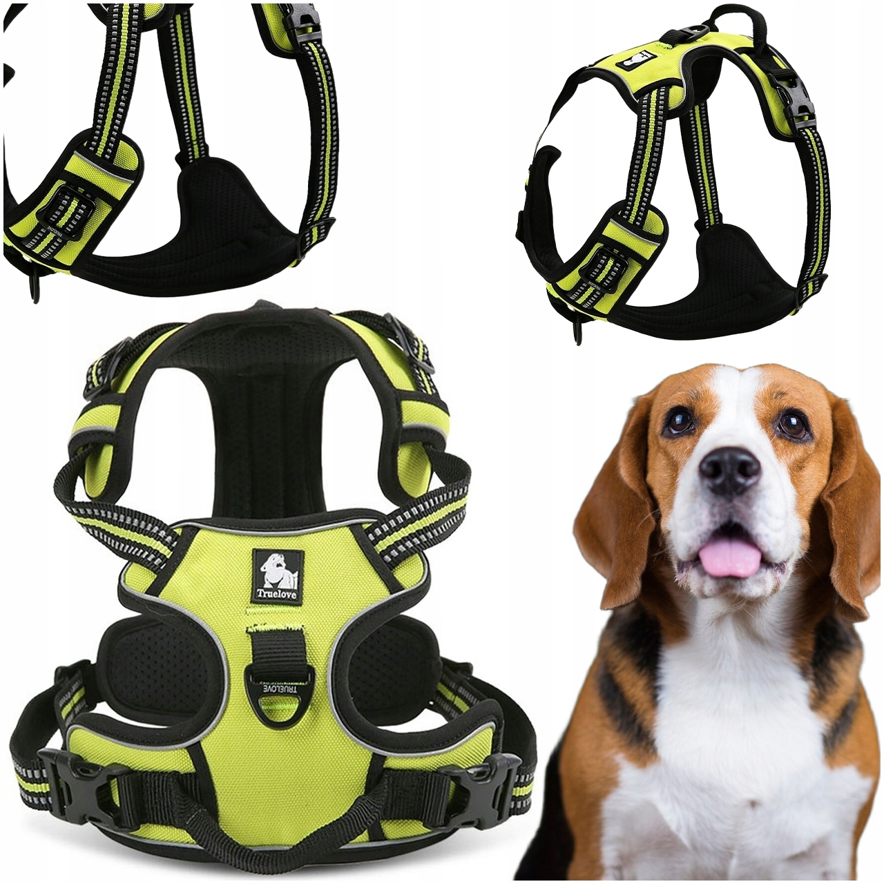 Levně Obojky Pro Psa Truelove Easy Walk Silné, Odolné, Reflexní, Žluté