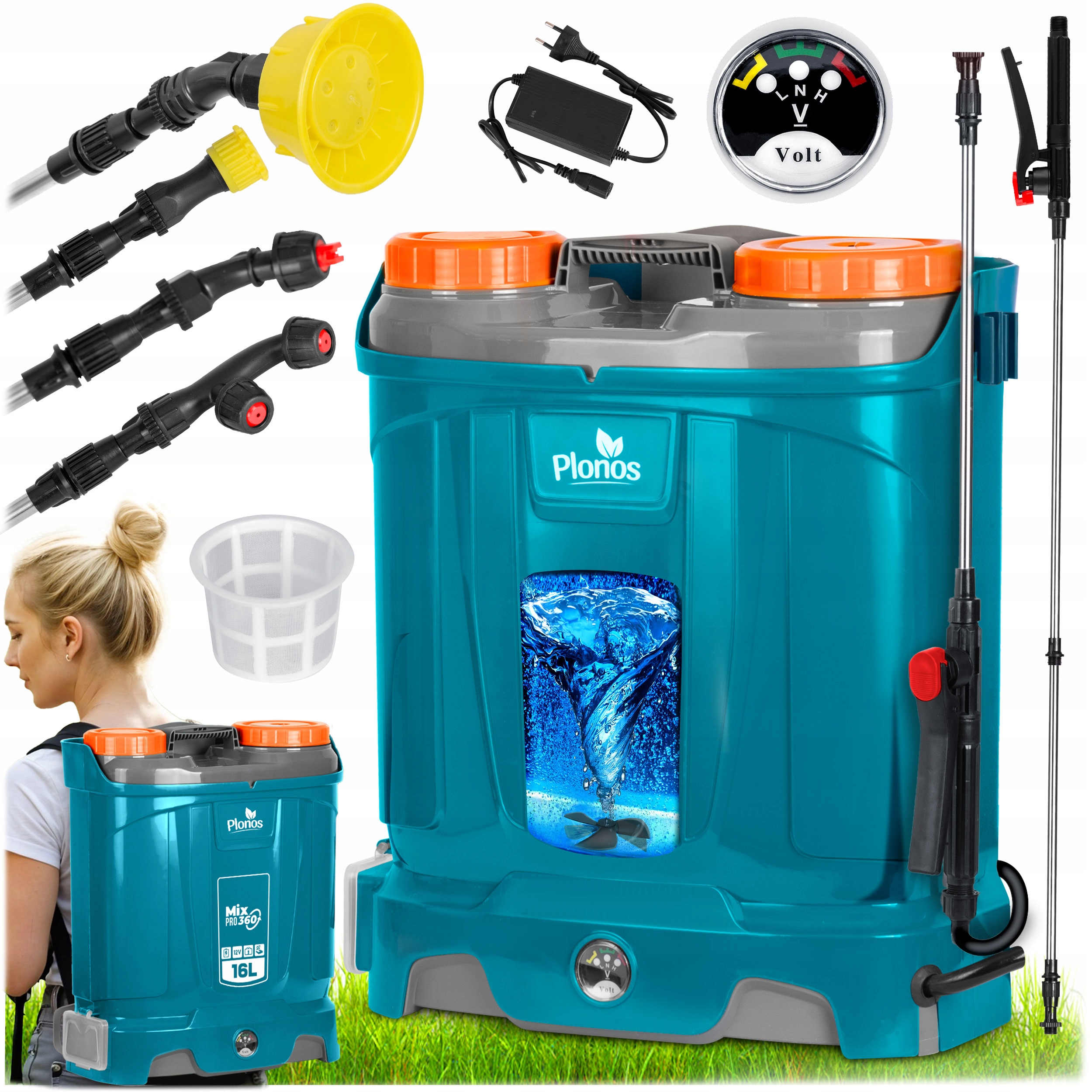 Opryskiwacz akumulatorowy ciśnieniowy plecakowy elektryczny 85cm Lanca 16L