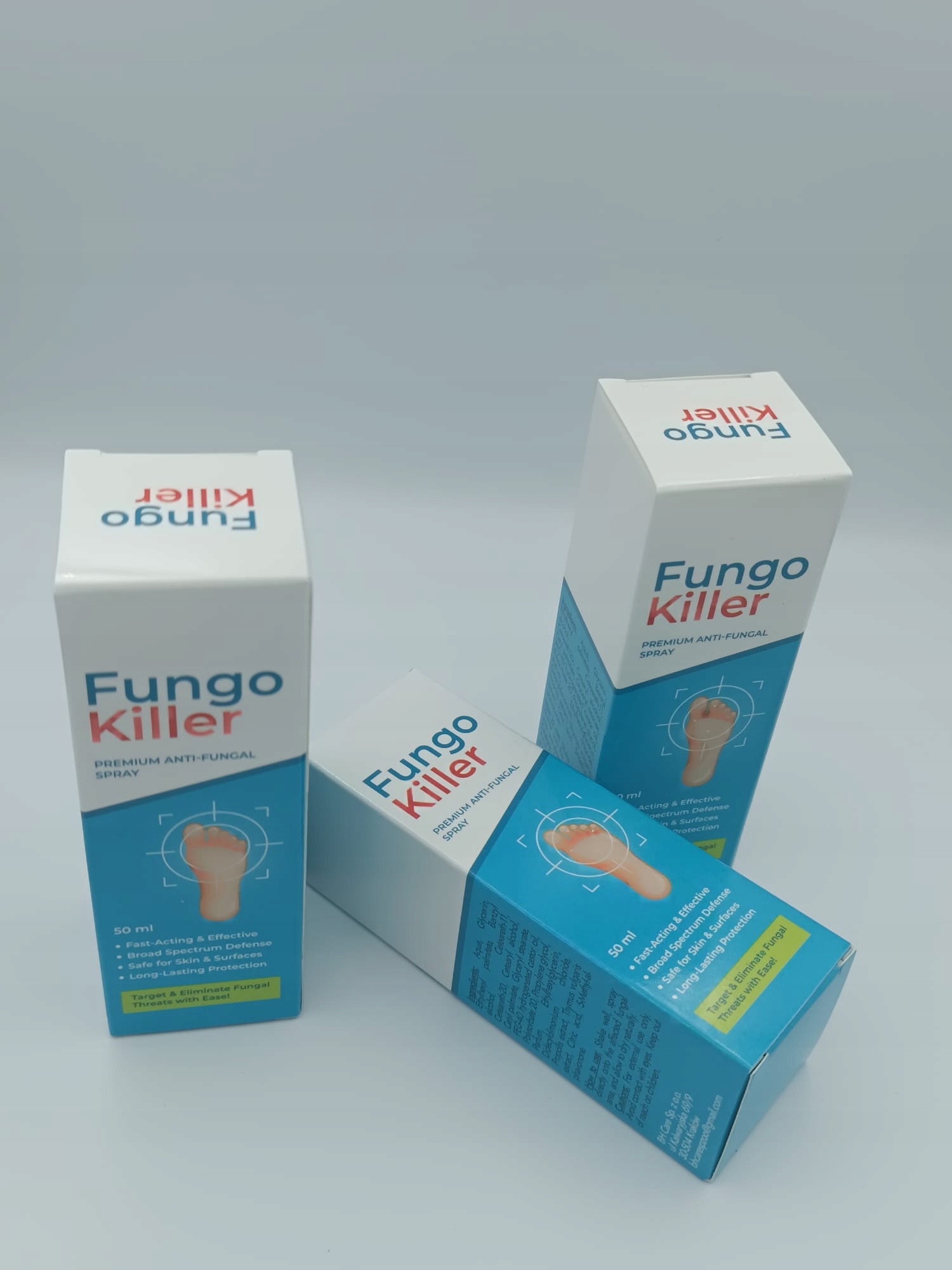 Fungo Killer (50 ml) protiplísňový sprej na nohy Radost a pohodlí pohybu x3