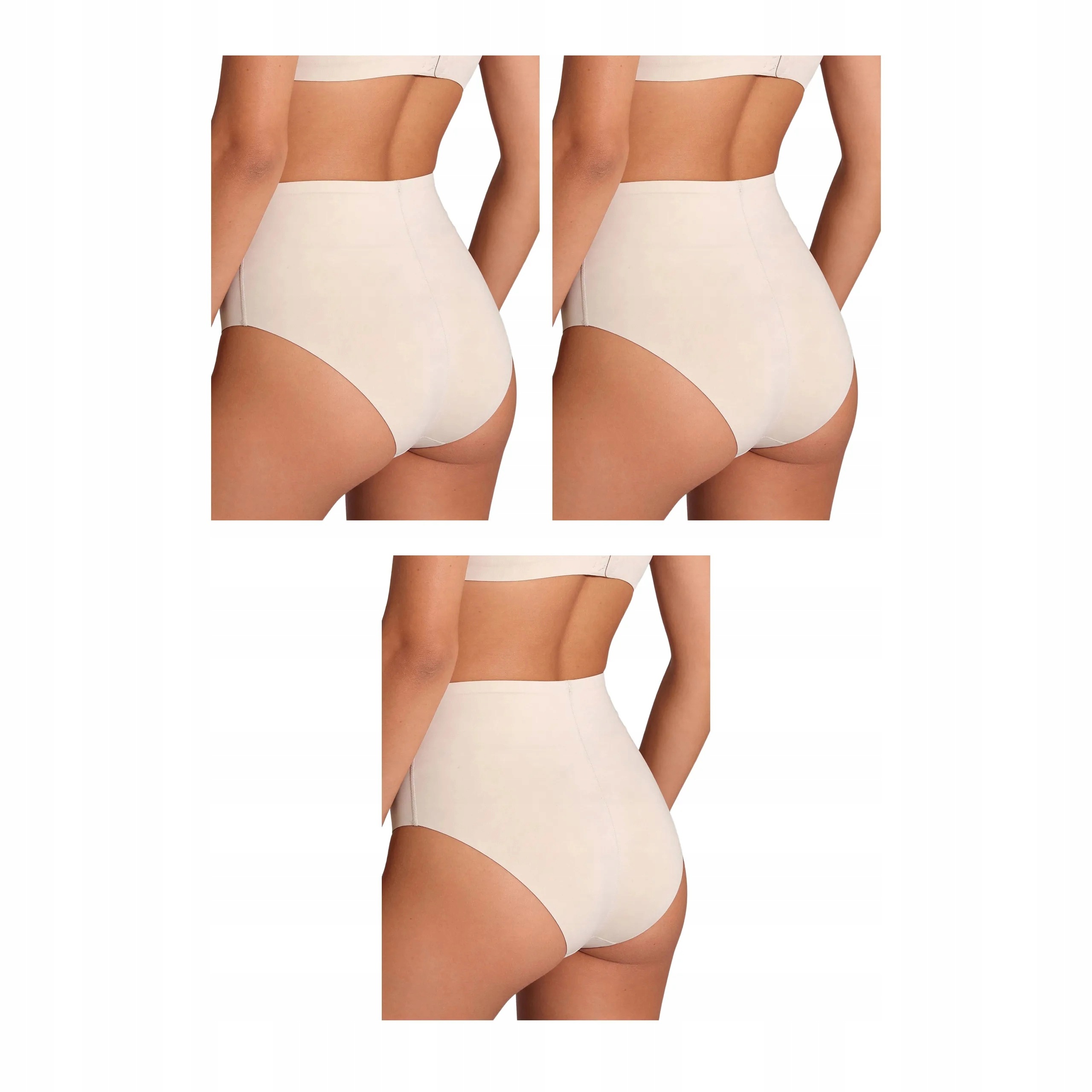 3 ks Kalhotky s vysokým pasem 445L Touch 3x Milk XXL