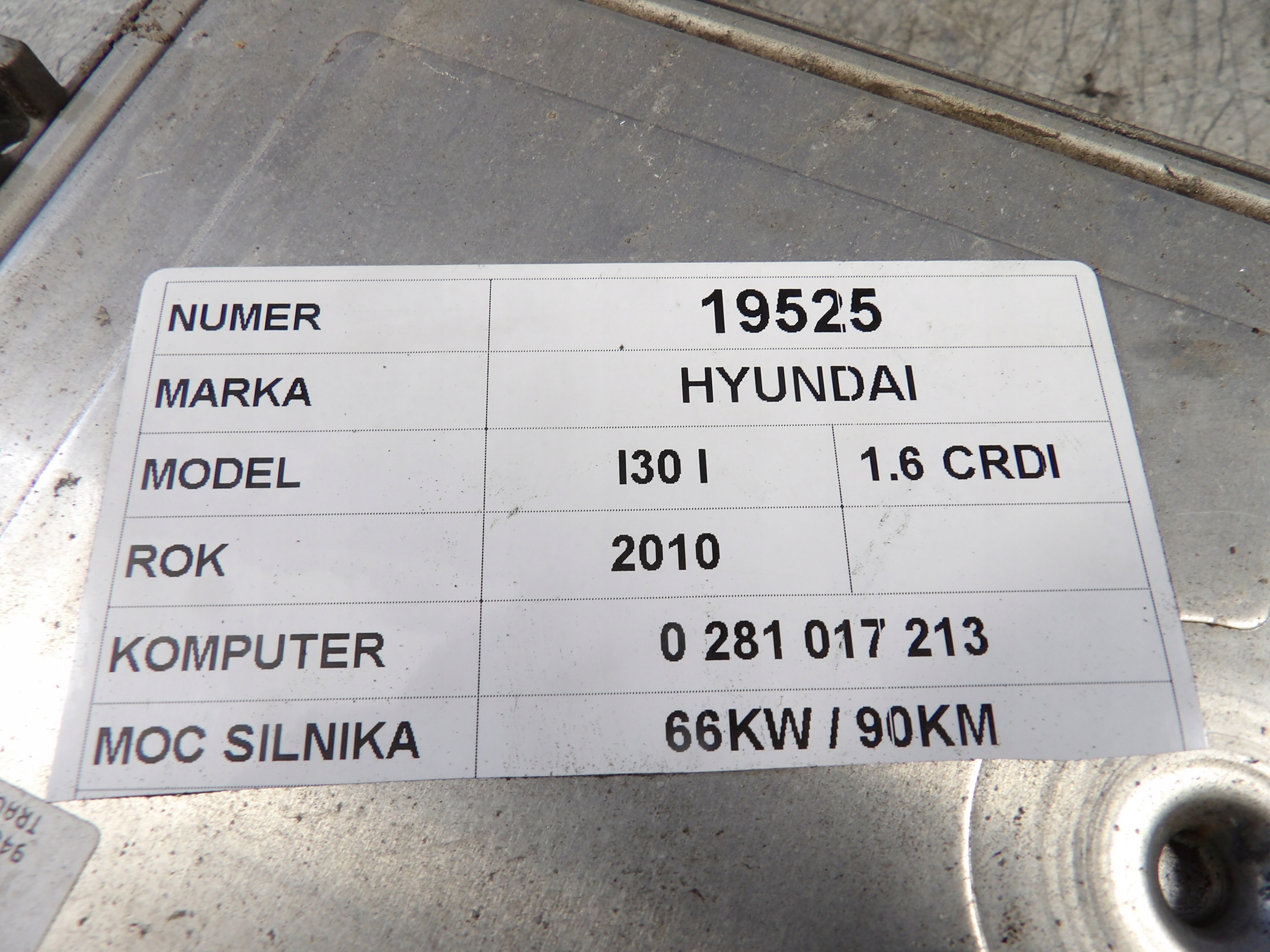 Hyundai i30 computer, control unit 0281017213, 39114-2A412
