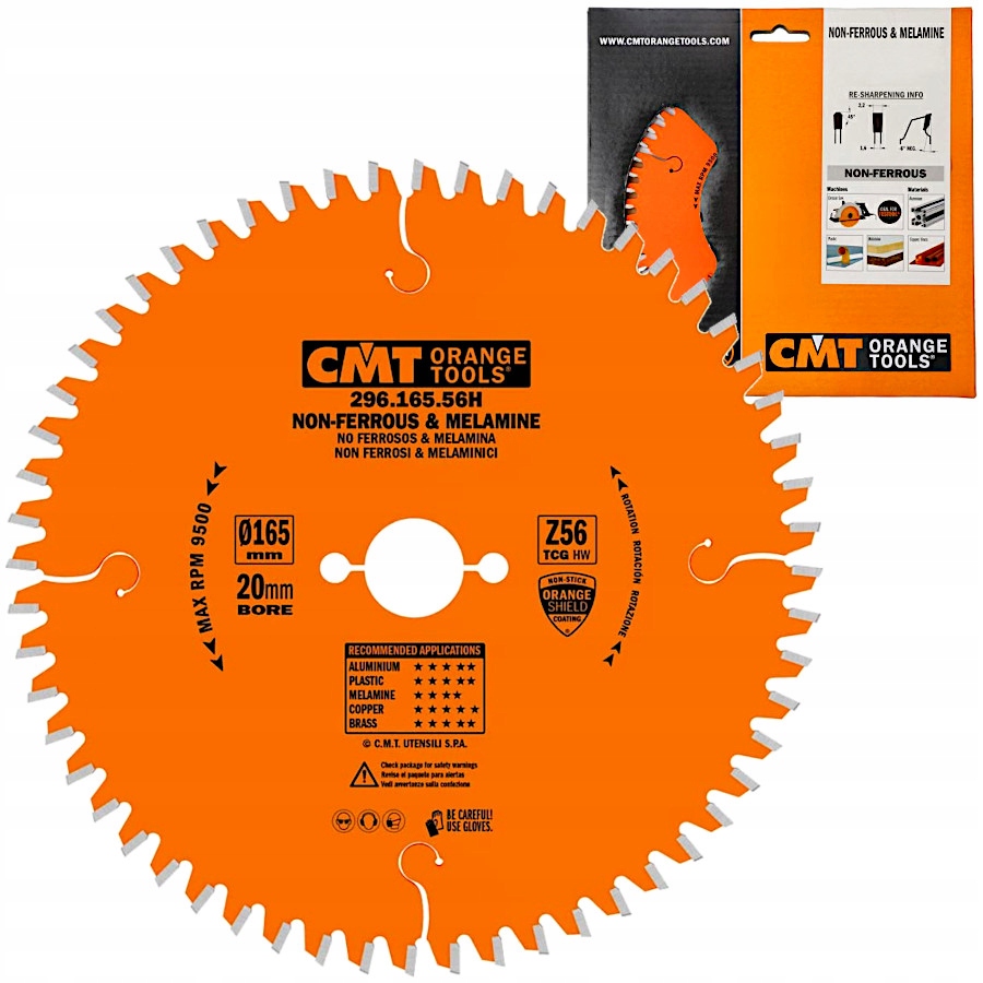 

Cmt Piła tarczowa do aluminium laminatu 165x20mm