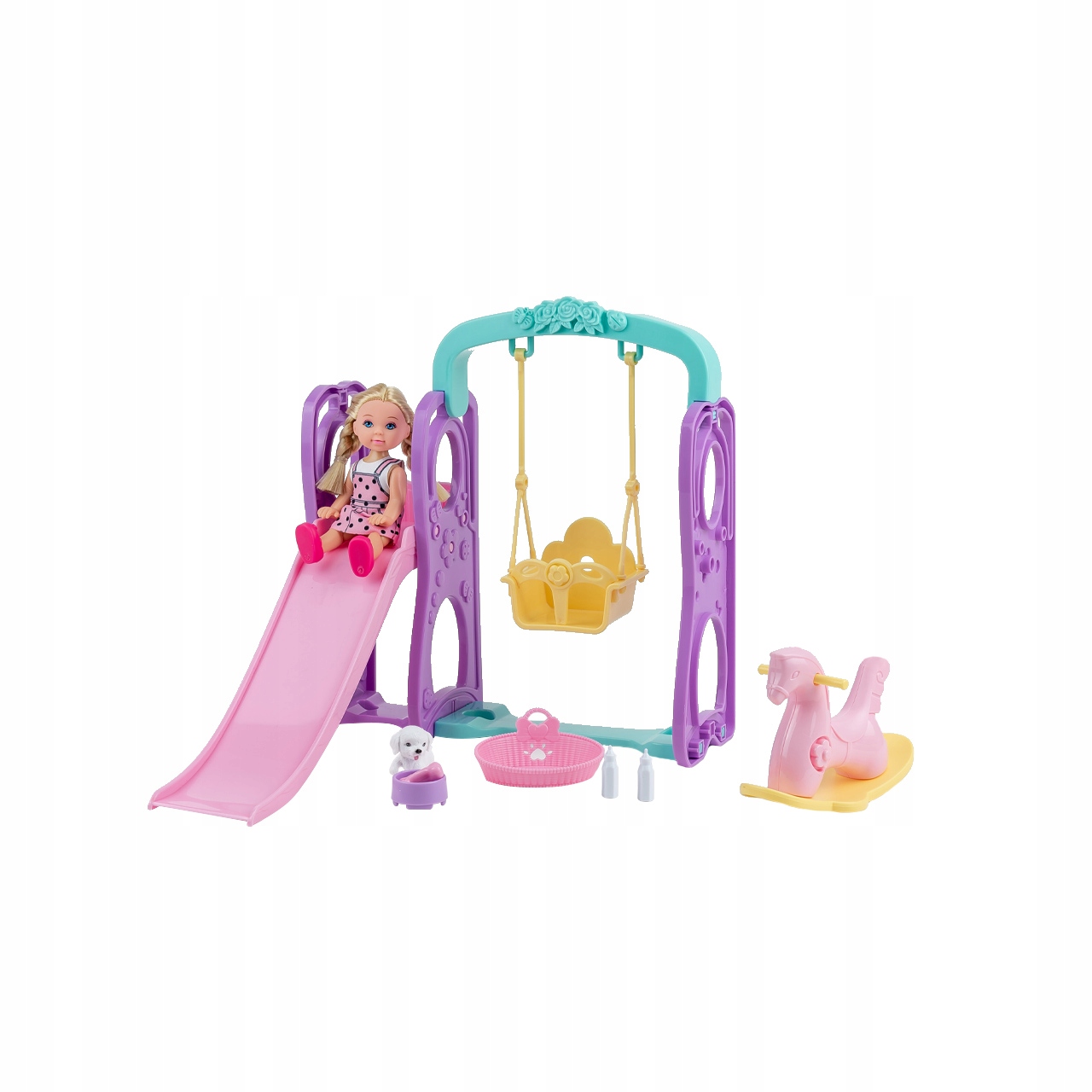 Lalka Toys4all Anlily z córką na placu zabaw Marka Toys4all